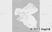 Gray Map of Fusong, single color outside