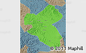 Political Map of Fusong, semi-desaturated