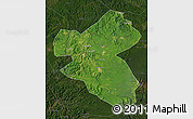 Satellite Map of Fusong, darken