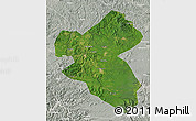 Satellite Map of Fusong, lighten, semi-desaturated