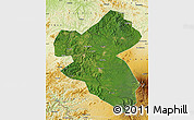 Satellite Map of Fusong, physical outside