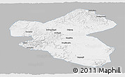Gray Panoramic Map of Fusong, single color outside