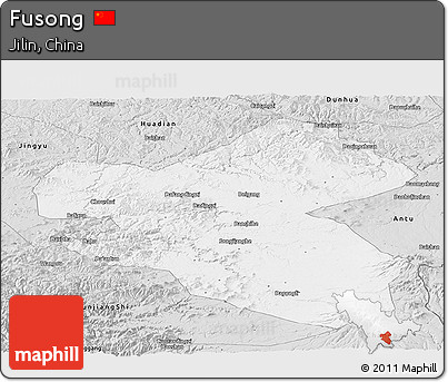 Silver Style Panoramic Map of Fusong