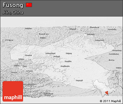 Silver Style Panoramic Map of Fusong