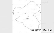 Blank Simple Map of Fusong, cropped outside