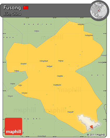 Savanna Style Simple Map of Fusong