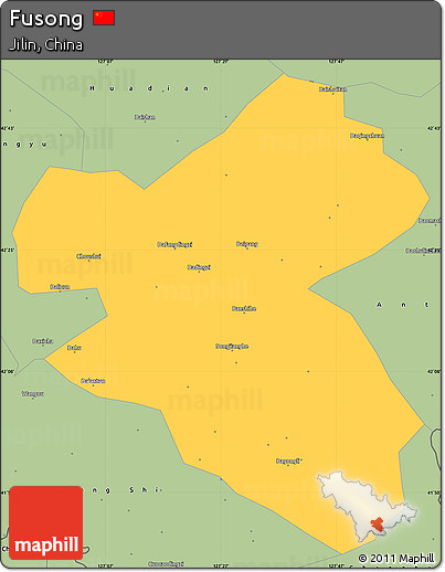 Savanna Style Simple Map of Fusong
