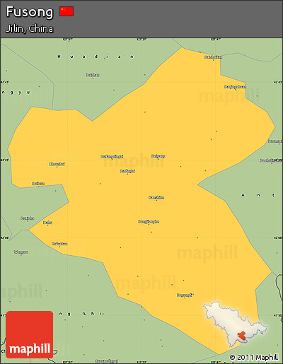 Savanna Style Simple Map of Fusong