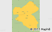 Savanna Style Simple Map of Fusong, single color outside