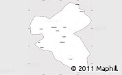 Silver Style Simple Map of Fusong, cropped outside