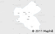 Silver Style Simple Map of Fusong, single color outside