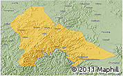 Savanna Style 3D Map of Hunjiang Shi