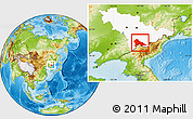 Physical Location Map of Hunjiang Shi, highlighted parent region