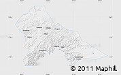 Silver Style Map of Hunjiang Shi, single color outside
