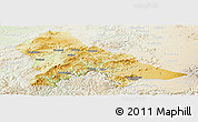 Physical Panoramic Map of Hunjiang Shi, lighten