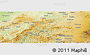 Physical Panoramic Map of Hunjiang Shi