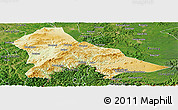 Physical Panoramic Map of Hunjiang Shi, satellite outside