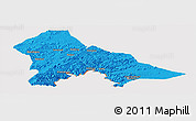 Political Panoramic Map of Hunjiang Shi, cropped outside