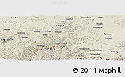 Shaded Relief Panoramic Map of Hunjiang Shi