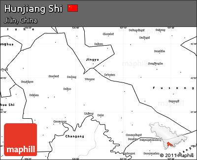 Blank Simple Map of Hunjiang Shi