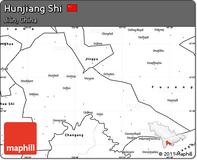 Blank Simple Map of Hunjiang Shi