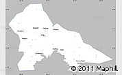 Gray Simple Map of Hunjiang Shi, single color outside