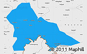 Political Simple Map of Hunjiang Shi, single color outside, borders and labels