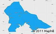 Political Simple Map of Hunjiang Shi, single color outside