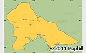 Savanna Style Simple Map of Hunjiang Shi, cropped outside