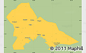 Savanna Style Simple Map of Hunjiang Shi, single color outside
