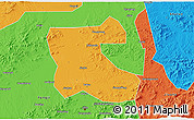 Political 3D Map of Jilin Shiqu