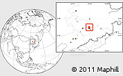 Blank Location Map of Jilin Shiqu
