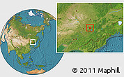 Satellite Location Map of Jilin Shiqu