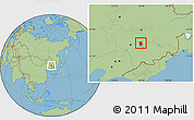 Savanna Style Location Map of Jilin Shiqu
