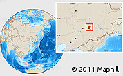 Shaded Relief Location Map of Jilin Shiqu