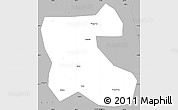 Gray Simple Map of Jilin Shiqu