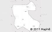 Silver Style Simple Map of Jilin Shiqu, cropped outside