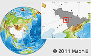 Physical Location Map of Liaoyuan Shi, highlighted country, highlighted parent region