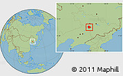 Savanna Style Location Map of Liaoyuan Shi