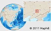 Shaded Relief Location Map of Liaoyuan Shi