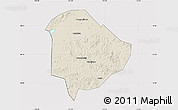 Shaded Relief Map of Liaoyuan Shi, cropped outside