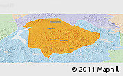 Political Panoramic Map of Liaoyuan Shi, lighten