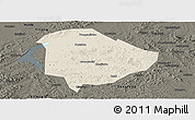 Shaded Relief Panoramic Map of Liaoyuan Shi, darken