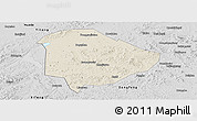 Shaded Relief Panoramic Map of Liaoyuan Shi, desaturated