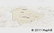 Shaded Relief Panoramic Map of Liaoyuan Shi, lighten