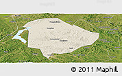 Shaded Relief Panoramic Map of Liaoyuan Shi, satellite outside