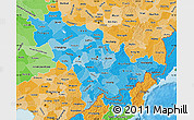 Political Shades Map of Jilin