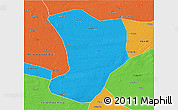 Political 3D Map of Shuangliao