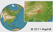 Satellite Location Map of Shuangliao