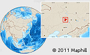 Shaded Relief Location Map of Shuangliao